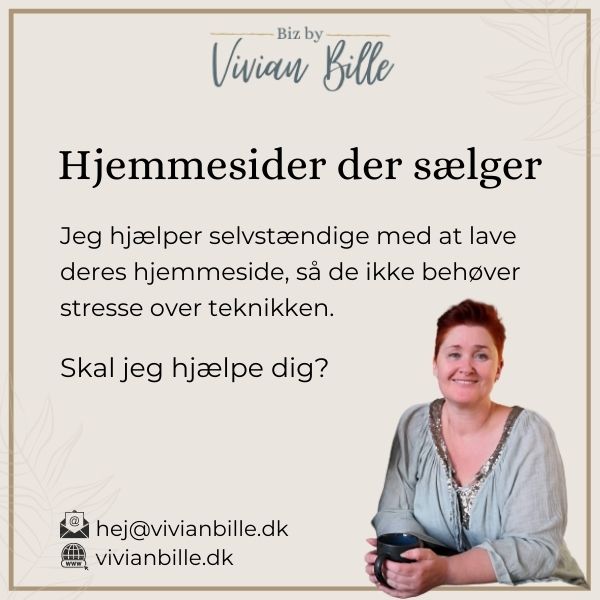 Vivian Bille - hjemmesider der sælger